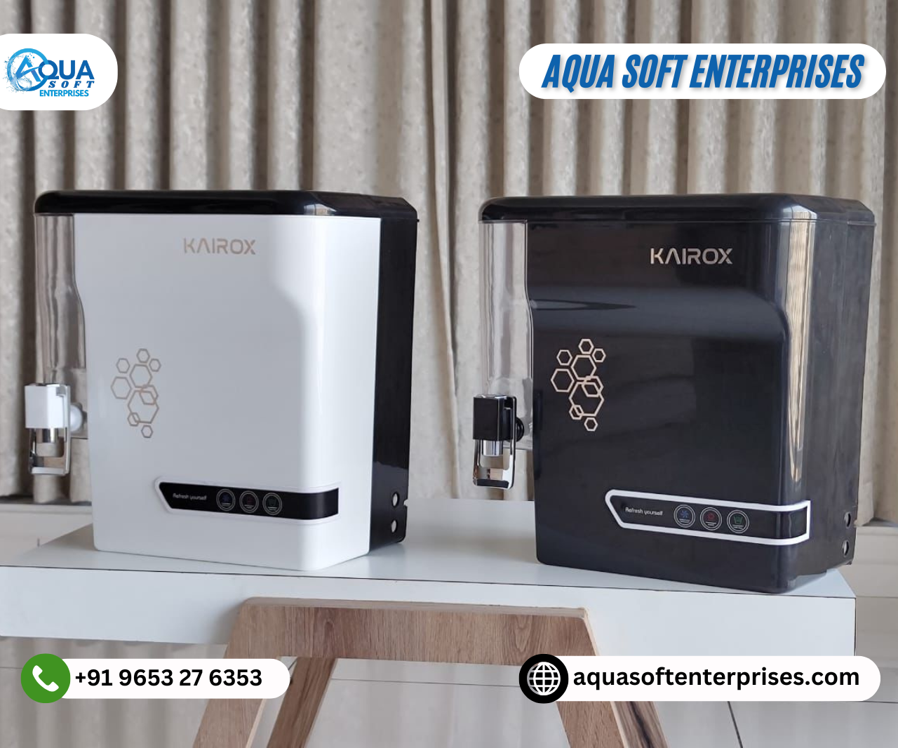 Aqua Kairox Smart Filtration Technology (RO+COPPER+ALKALINE+TDS Adjuster)