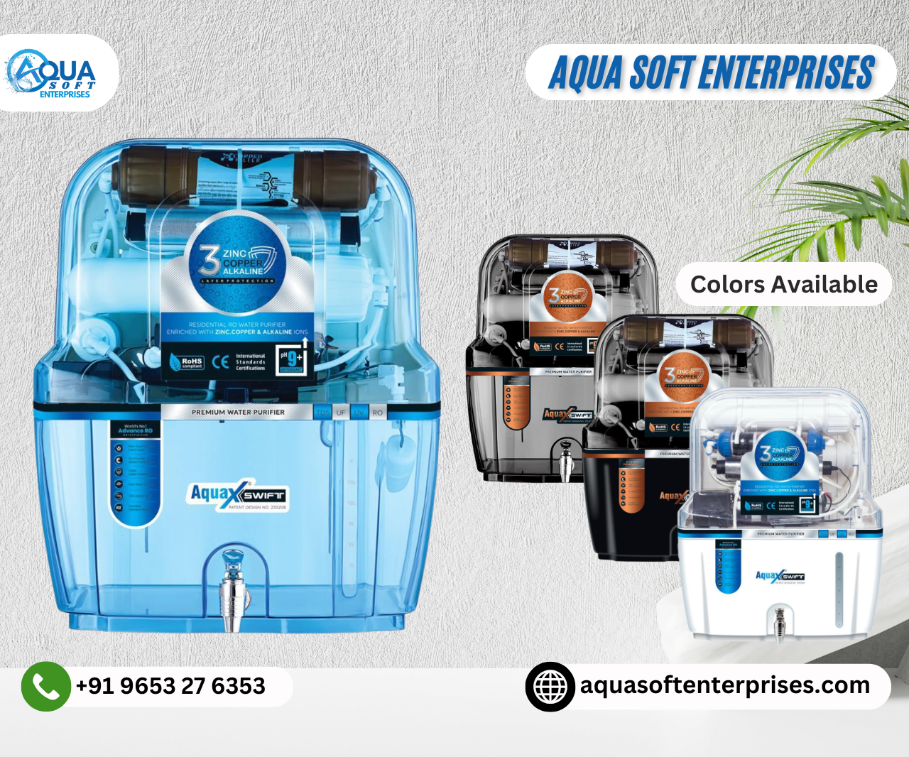 Aquax Swift Copper RO+UV+UF+TDS Controller Copper+Magnesium+Zinc
