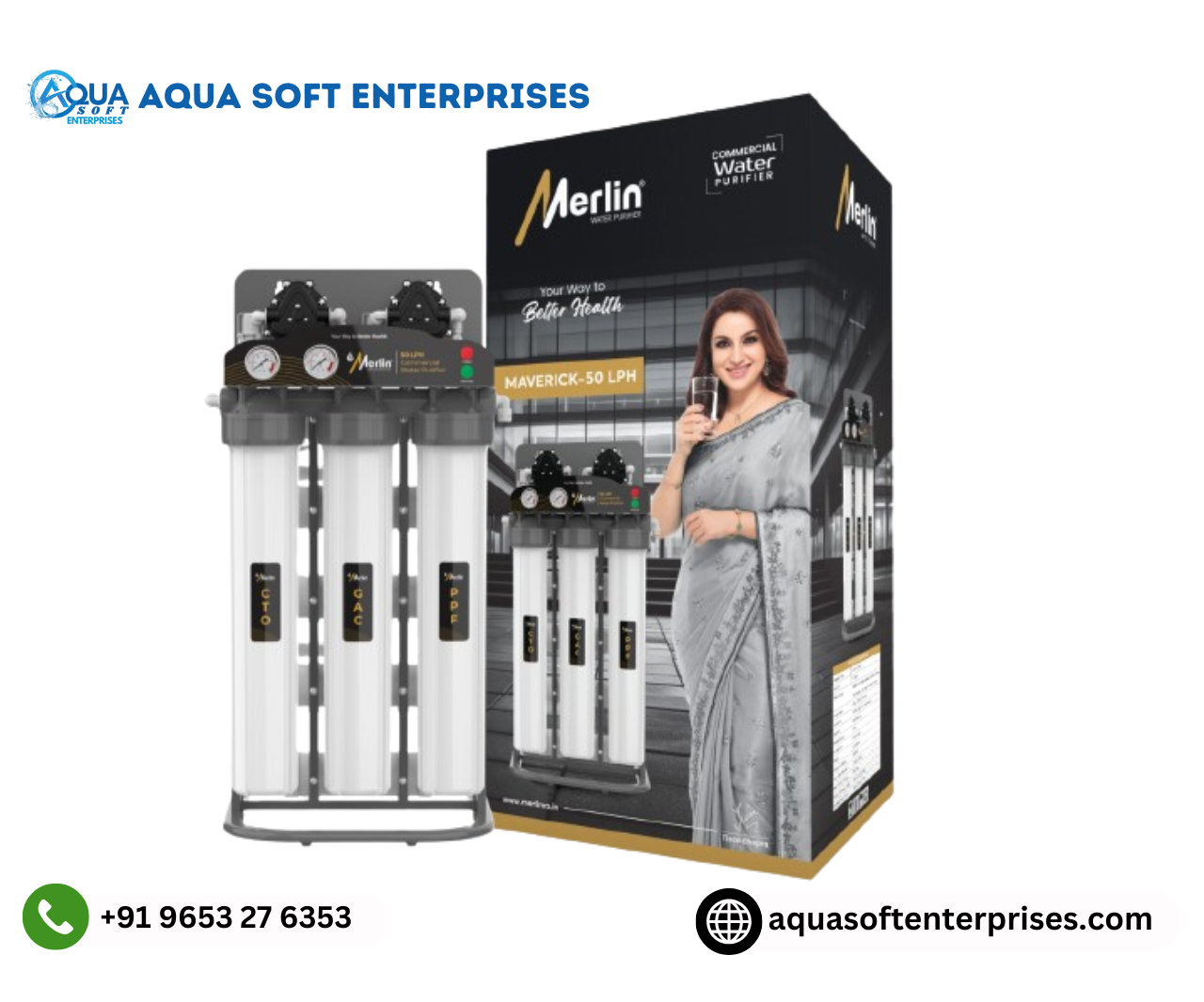 Commercial Water Purifier 100 LPH RO Plant