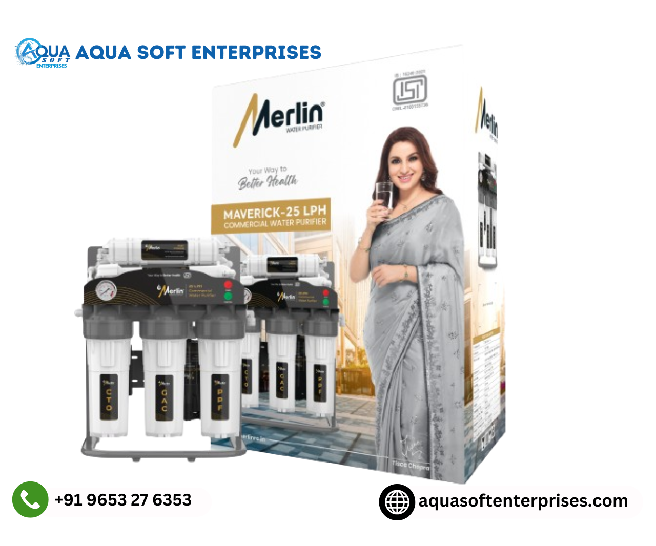 Commercial Water Purifier 25 LPH RO Plant