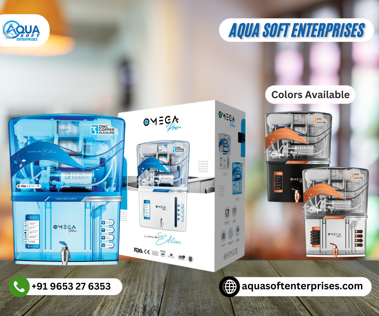 HydrARO OMEGA Pro+ RO Water Purifier + UV + Copper Alkaline 10L / 12L