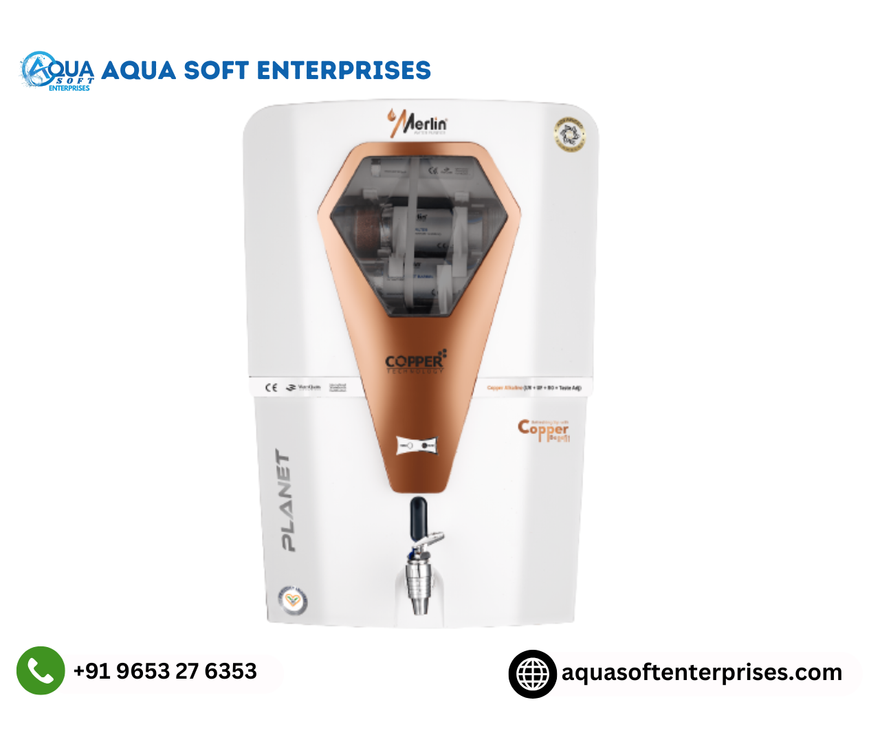 Merlin Planet Copper Black Water Purifier