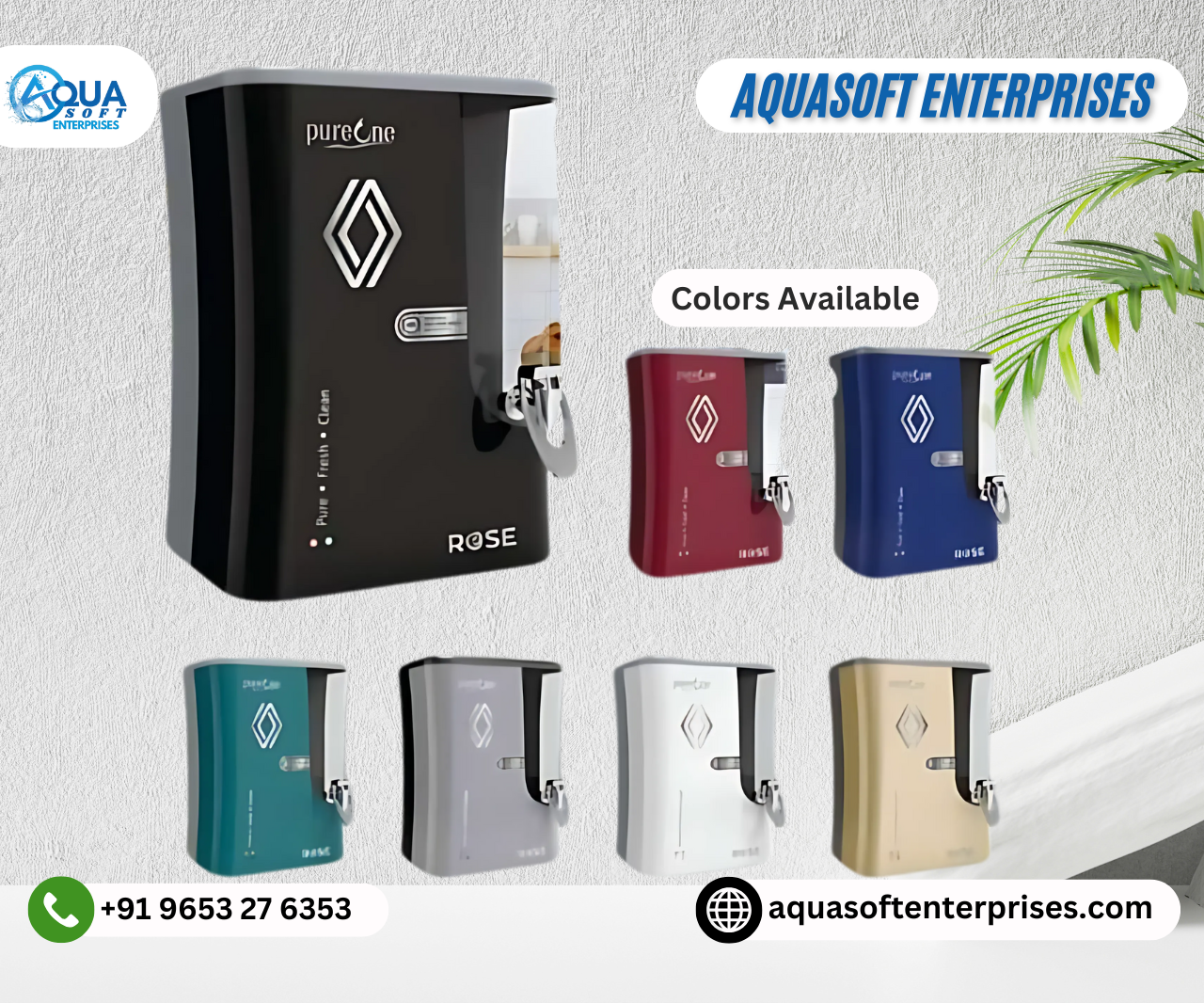 Pure One Smart Rose RO+UV Water Purifier