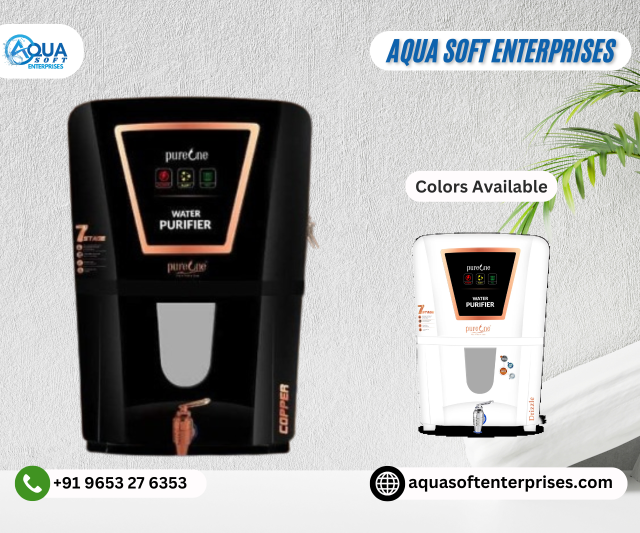 Pureone Drizzle COPPER+RO+UV+TDS 12 L electric borewell water purifier 12 L